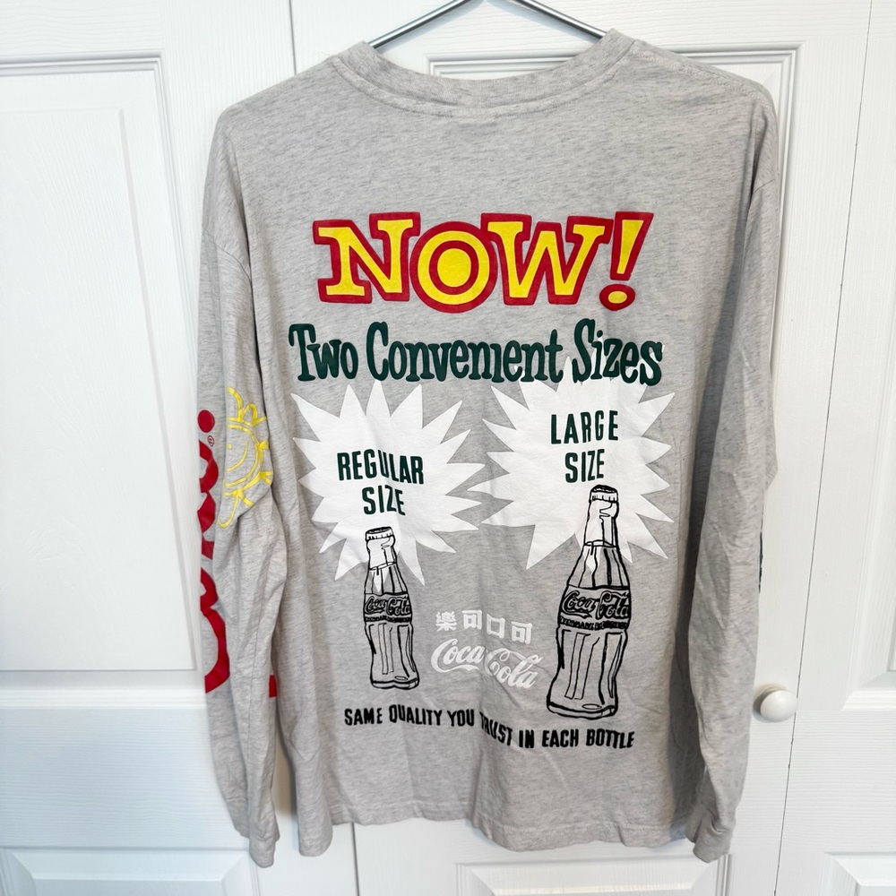 PacSun x Coca Cola Light Gray Graphic Tee LARGE